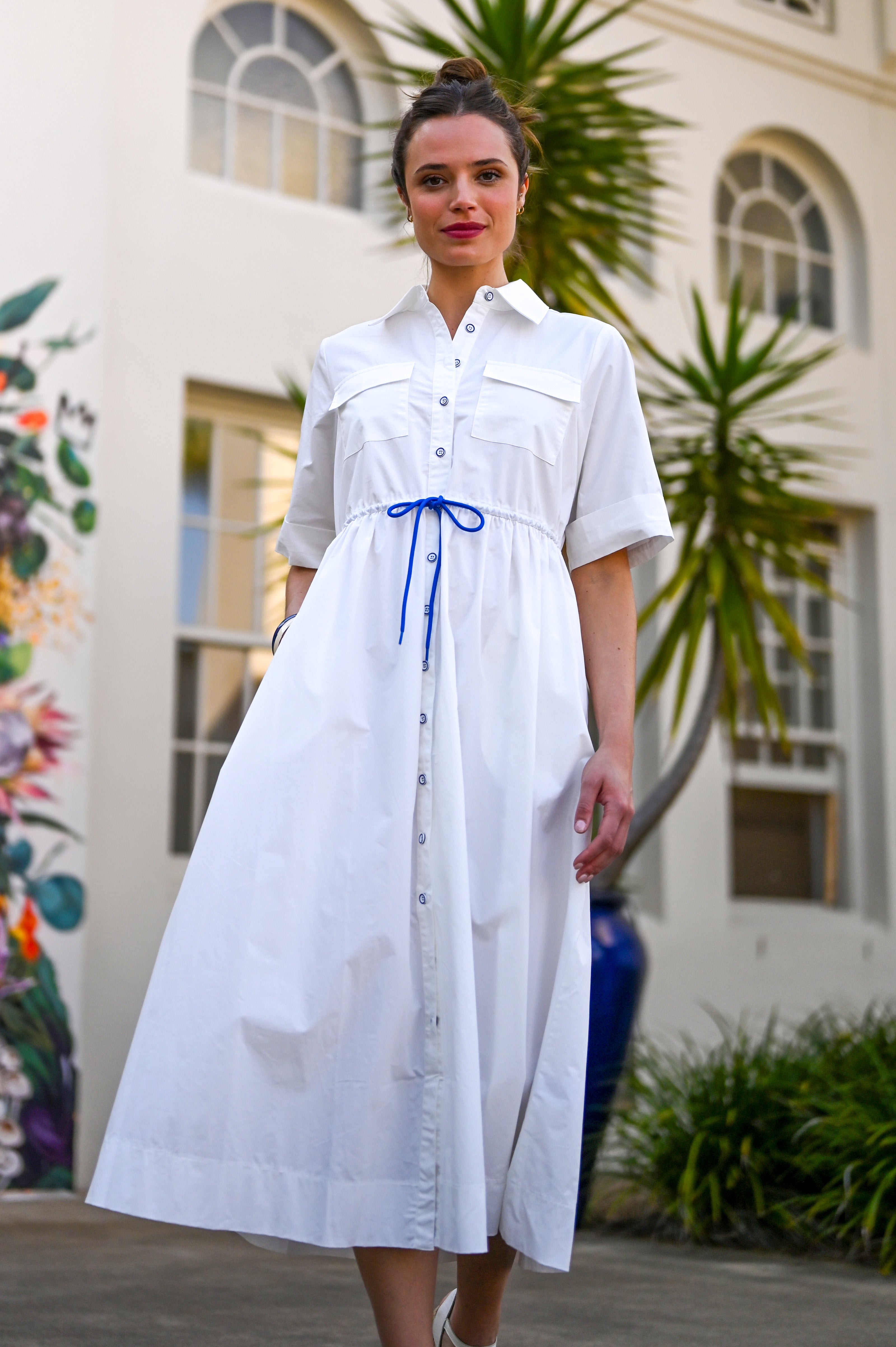 Marina Dress White Midi