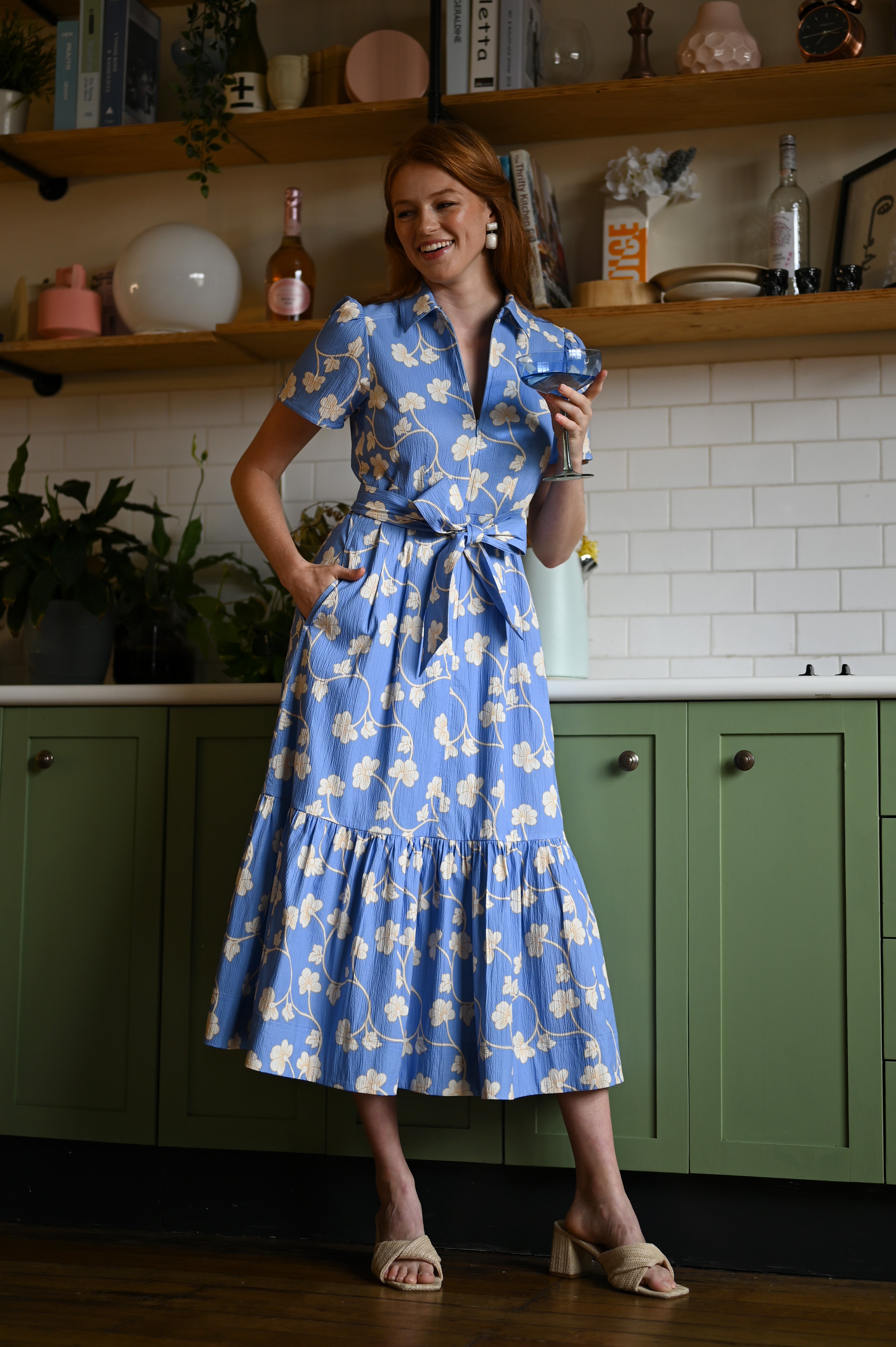 Lorcella Dress Delft – Wyatt Wylde