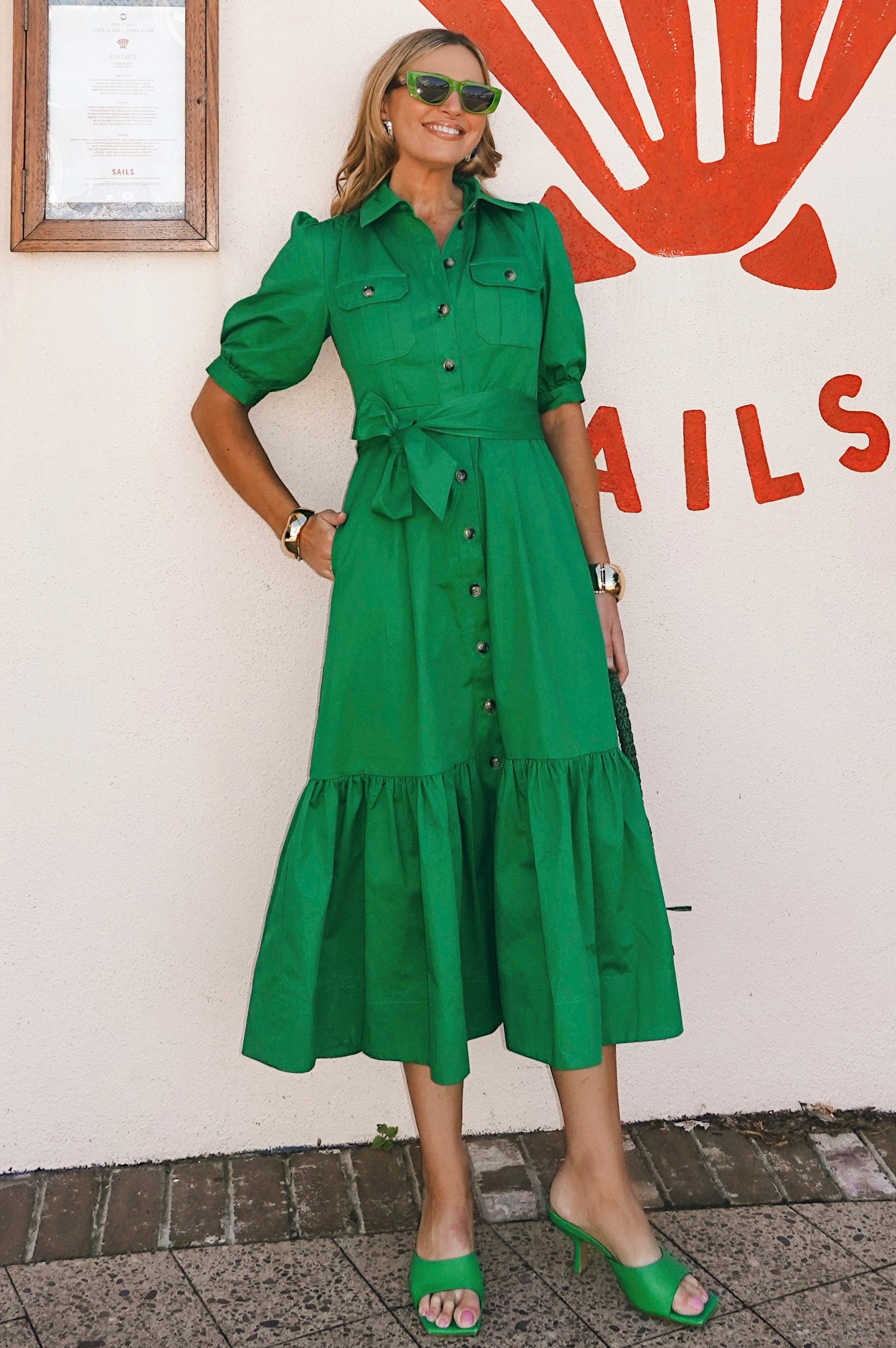 Odette Dress Green