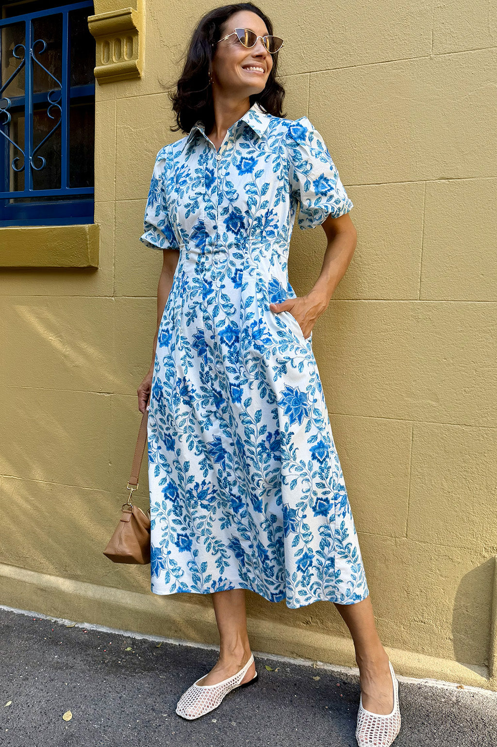 Axel Dress Blue Botanica