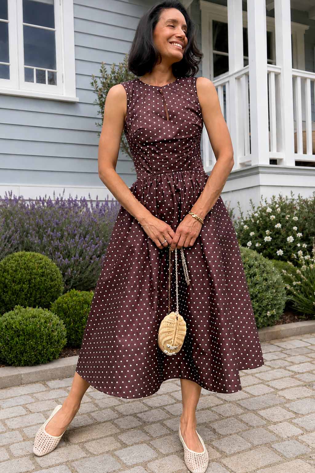 Julia Dress Brown Spot