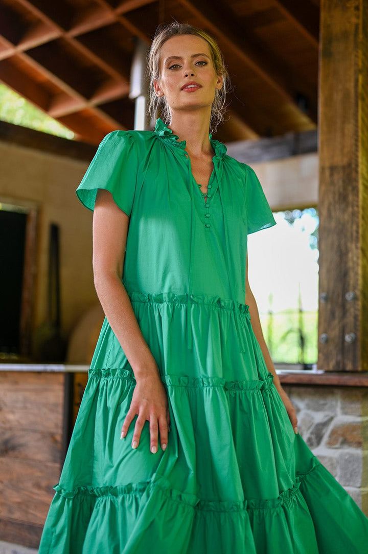 Wyatt Wylde Bell Dress Green