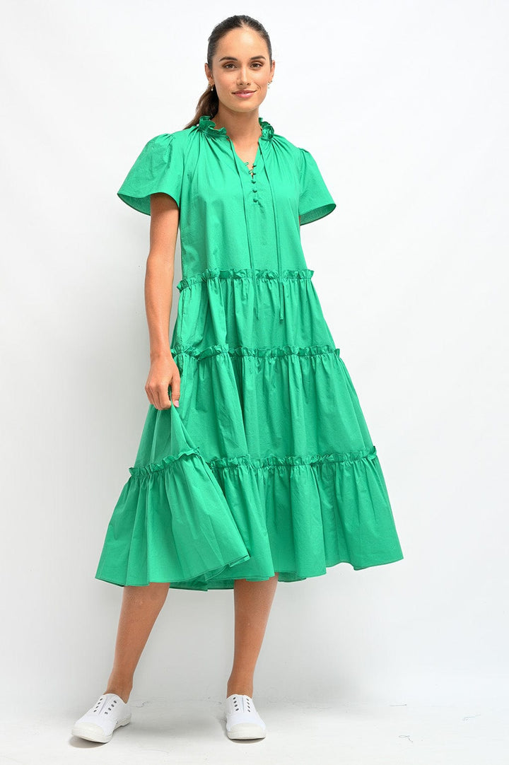 Wyatt Wylde Bell Dress Green