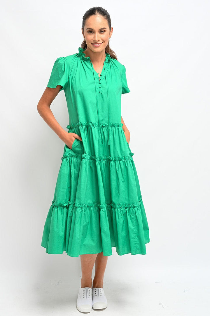 Wyatt Wylde Bell Dress Green