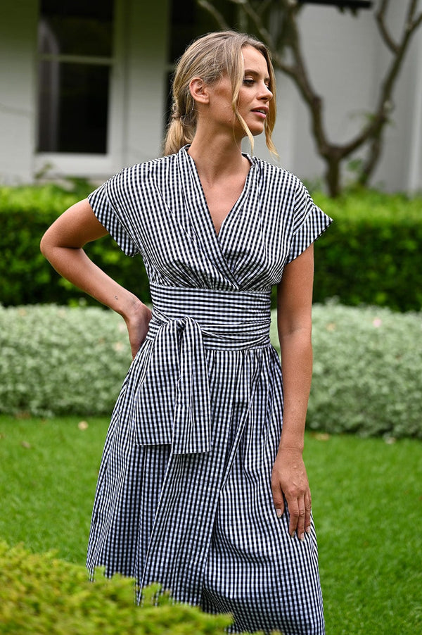 Wyatt Wylde Kennedy Wrap Dress Gingham