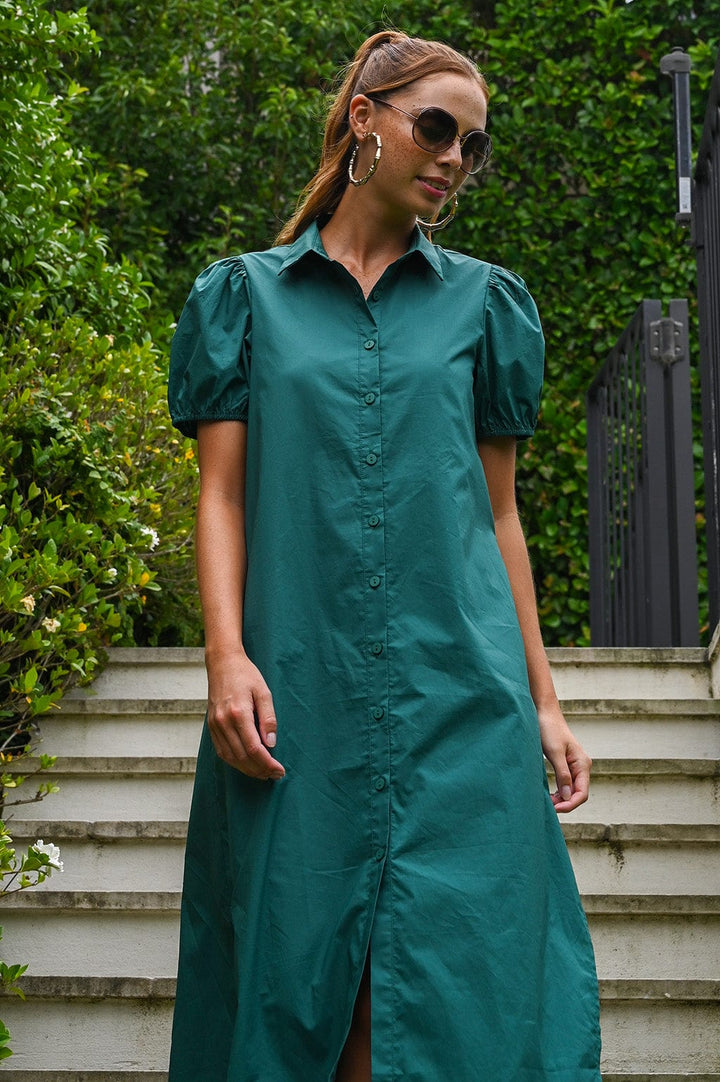 Wyatt Wylde Taylor Shirt Dress Moss