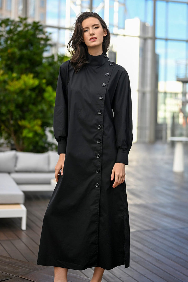 Wyatt Wylde Trench Dress Black