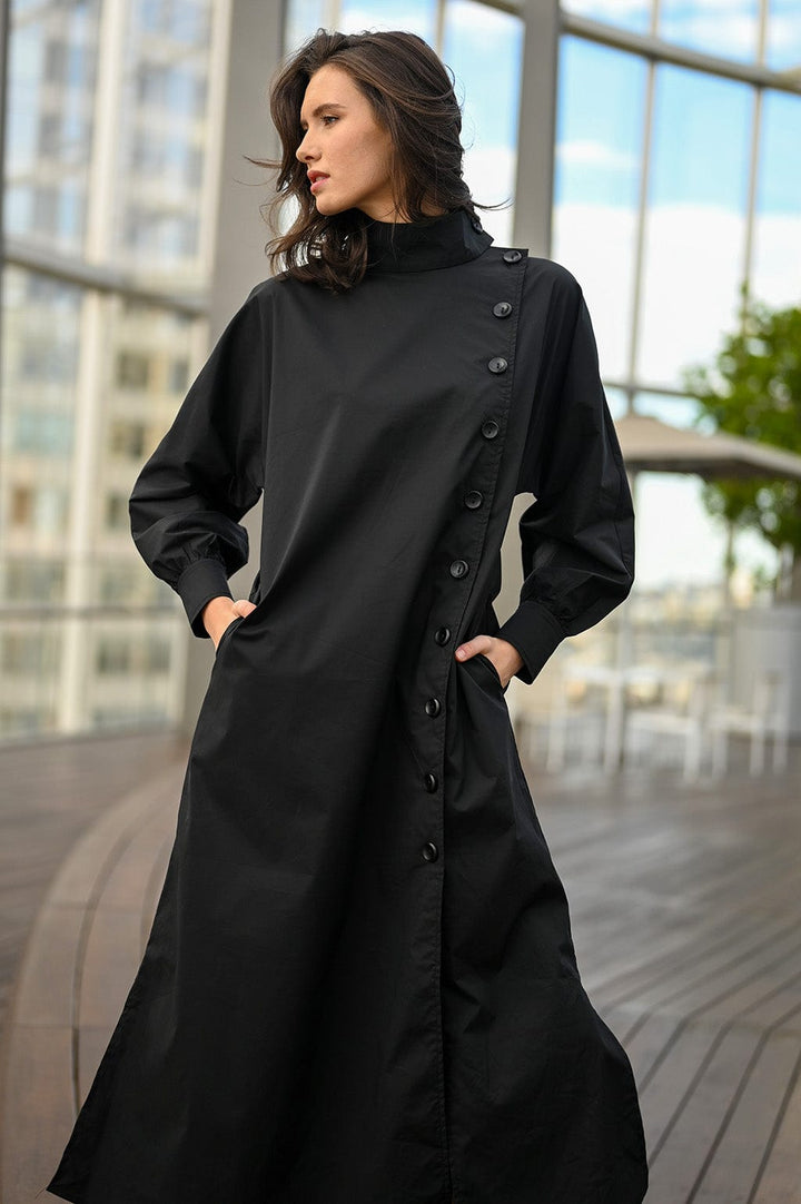 Wyatt Wylde Trench Dress Black