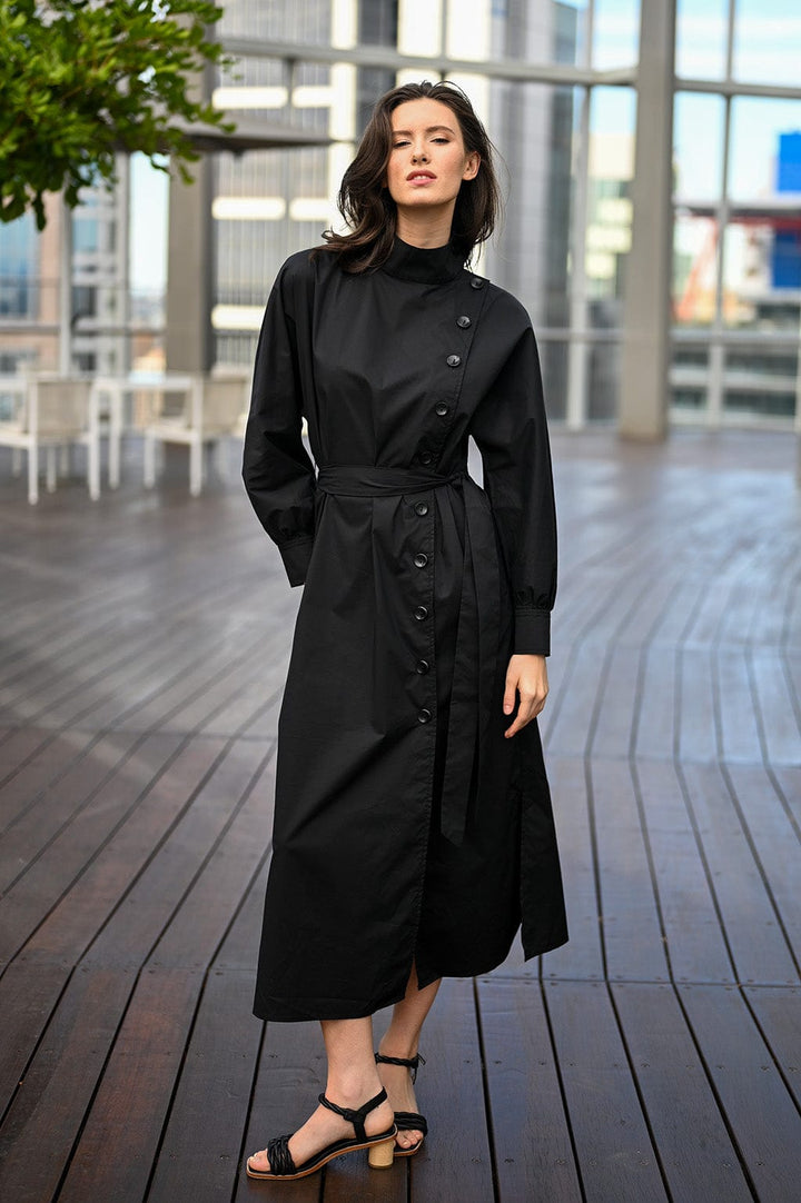 Wyatt Wylde Trench Dress Black