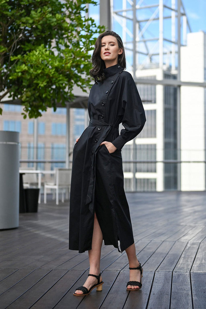 Wyatt Wylde Trench Dress Black