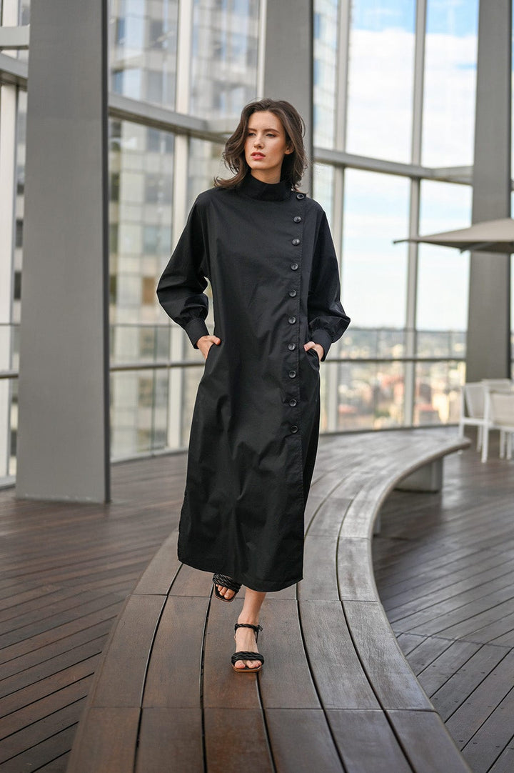 Wyatt Wylde Trench Dress Black