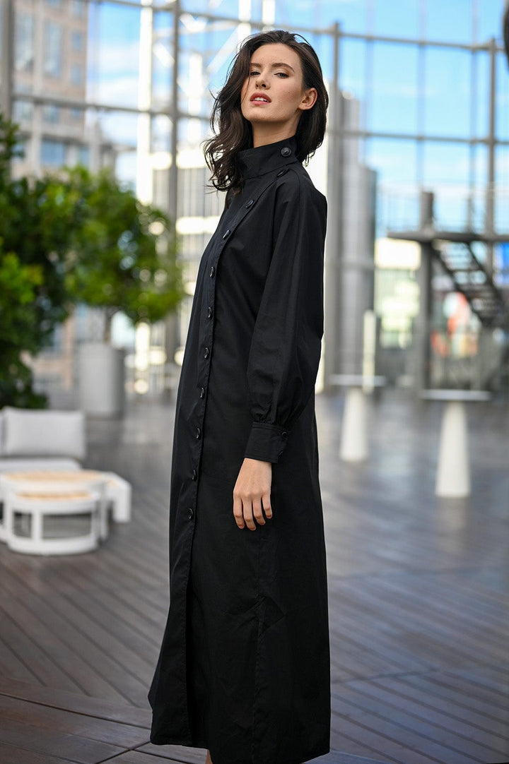 Wyatt Wylde Trench Dress Black