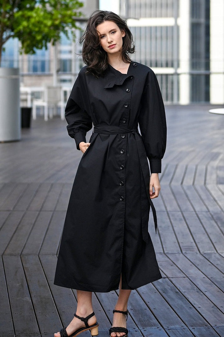 Wyatt Wylde Trench Dress Black