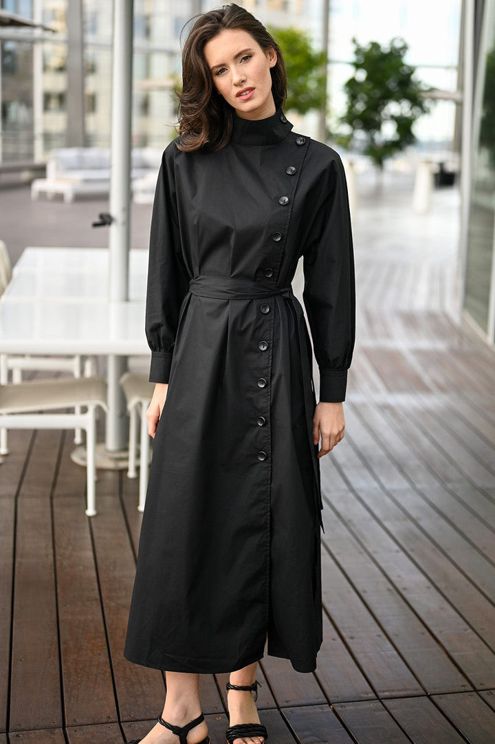 Wyatt Wylde Trench Dress Black